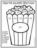 Doubles Coloring Color Facts Add Math Circus Addition Activities Teacherspayteachers Themed Worksheets Popcorn Adding Practice Grade Preview First Mama sketch template