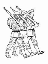 Coloring Pages Soldier Soldiers sketch template