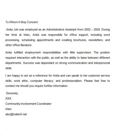 recommendation letters  employment   documents