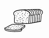 Bread Coloring Sliced Loaf Slice Drawing Pages Colorear Pasta Coloringcrew Print Getdrawings sketch template