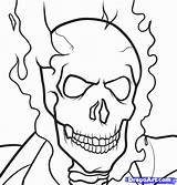 Ghost Rider Draw Coloring Pages Drawing Ghostrider Step Marvel Drawings Kids Outline Color Printable Sketch Print Dragoart Popular 22kb sketch template