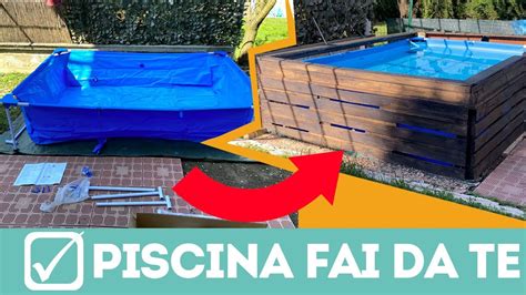 Piscina fuori terra con soppalco e gradonata ad angolo in legno di larice. Come rivestire una piscina fuori terra fai da te (Intex o Bestway