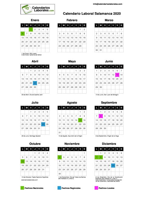 calendario laboral salamanca