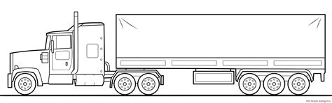american truck  trailer  art illustrations