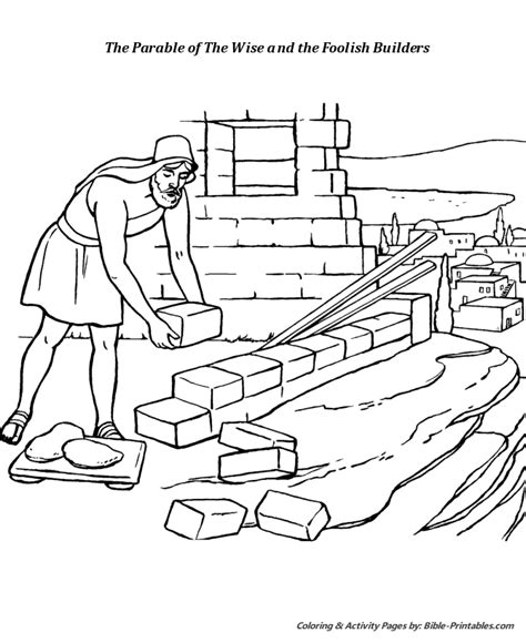 parable   wise   foolish builders parables childrens