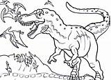 Tyrannosaur sketch template