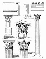 Ionic Corinthian Doric Columns sketch template