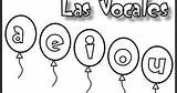 Vocales Globos sketch template