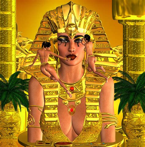 face of the pharaoh queen digital art by timothy kurtis