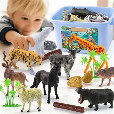 pcs wild animals toy simulation animals model children early learning cognitive toy playing