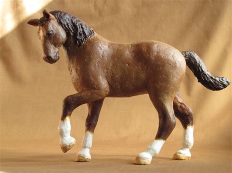 horse sculpture      paper mache clay