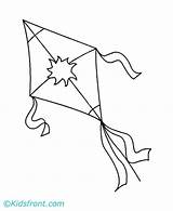 Kite Coloring Pages Kids sketch template
