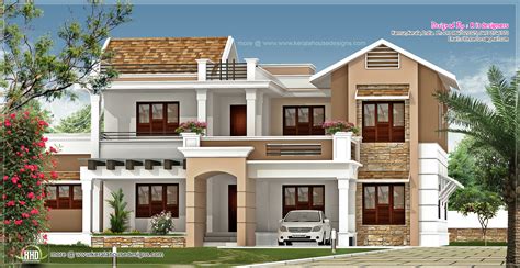 villa exterior design   sqfeet kerala home design  floor plans  dream houses
