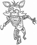 Foxy Nightmare Nights Animatroniki Freddy Animatronics Darmo Wydrukuj Haczykiem Rudy Ramię Mytopkid sketch template