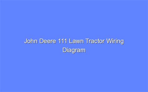john deere  lawn tractor wiring diagram bologny