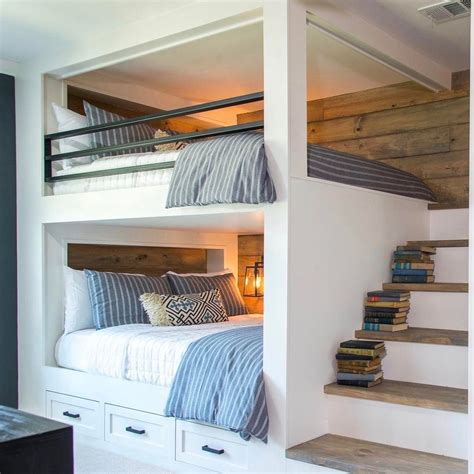 built  bunk beds  fixer upper stars chip  joanna gaines bedroom ideas  small rooms