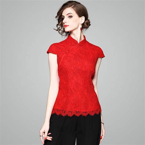 oycp luxury women s clothing chinese style mandarin collar red high end