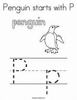 Coloring Penguin Starts Built California Usa Twistynoodle Cursive sketch template