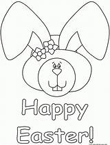 Easter Coloring Happy Pages Bunny Printable Face Print Kids Template Templates Colouring Card Pdf Cartoons Miscellaneous Fargelegge Tegninger Eggs Preschoolers sketch template