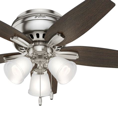 hunter fan    profile brushed nickel indoor ceiling fan wled light kit  ebay