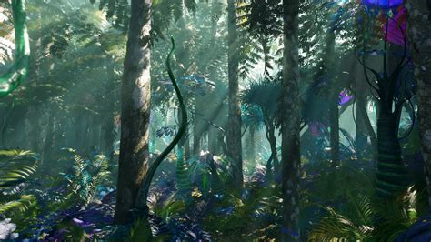alien forest  jungle  eevee render inspired  pandoras moon