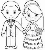 Coloring Wedding Pages Printable Colouring Marriage Kids Book Barbie Dress Ken Couple Married Print Just Color Precious Moments Games Cute sketch template