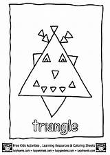 Coloring Triangle Preschool Triangles Pages Worksheets Color Trace Educational Coloringtop sketch template