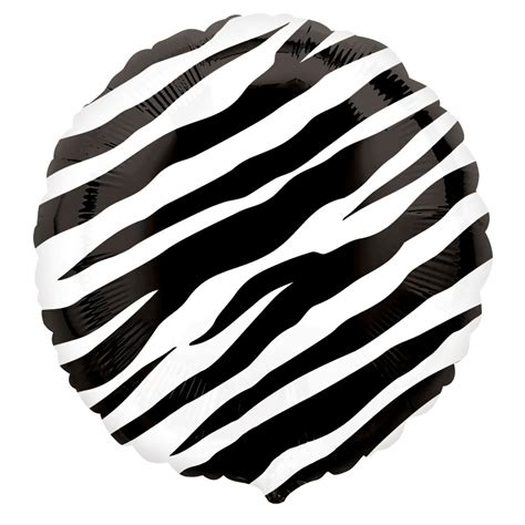 zebra print circle uninflated