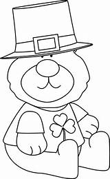 St Clipart Patricks Bear Patrick Saint Clip Coloring Mycutegraphics Graphics Outline Disney Bears Wdrfree Pages Shamrock sketch template