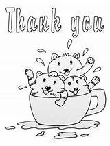 Thank Coloring Printable Cards Card Print sketch template