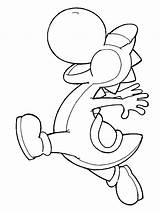 Yoshi Coloring Pages Printable Kids sketch template