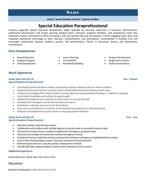special education paraprofessional resume elizabethbranson blog
