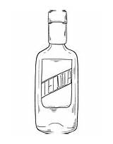Bicchiere Bottiglia Acqua sketch template