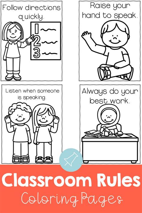 classroom rules posters  coloring pages classroom rules classroom