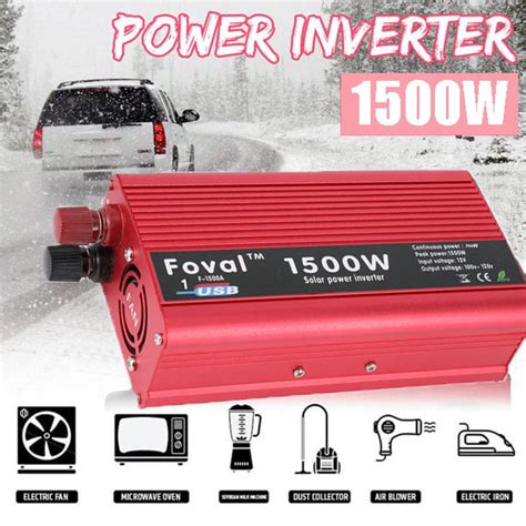 Jadeshay 1500w Car Power Inverters 12v Dc To 110v Ac Converter With