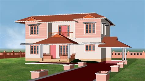 double storied  house project school   visualization