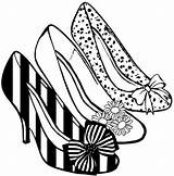 Shoes Coloring Clipart High Shoe Heels Pages Printable Heel Clip Choose Board Drawing sketch template