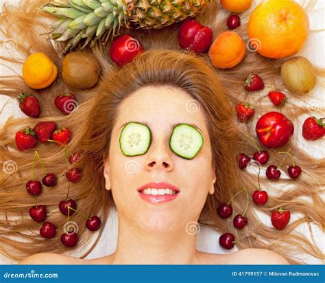 spa treatment stock image image  kiwi citrus ripe