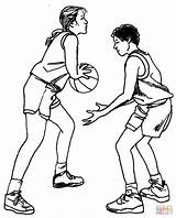 Basketball Coloring Pages Basketballers Color sketch template