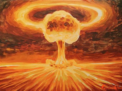 atomic explosion painting  chirila corina pixels