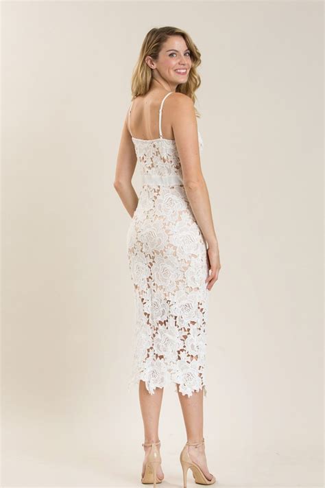 Larissa White Lace Bodycon Dress Formal Dresses Long Plus Size Formal