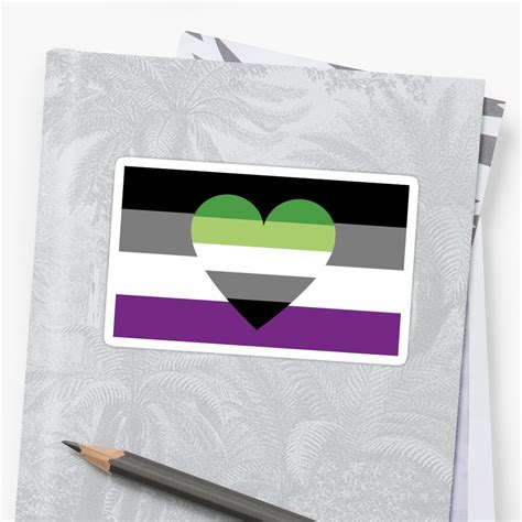 Asexual Aromantic Flag Sticker By Dlpalmer Redbubble