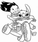 Stitch Lilo Coloring Pages Disney Print Printable Disneyclips Kids Riding Colouring Bike Cartoon Da Colorare Sheets Drawing Disegni Adult Book sketch template