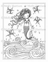 Fairy Mermaid Leaping sketch template