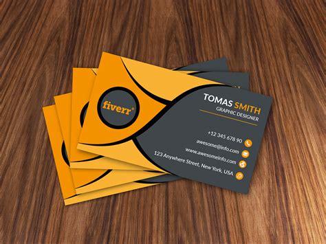 business card design fiverr gig  behance
