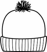 Hat Winter Clip Coloring Clipart Pages Outline Beanie Preschool Template Stocking Crafts Cliparts Hats Cap Craft Kids Colouring Words Templates sketch template
