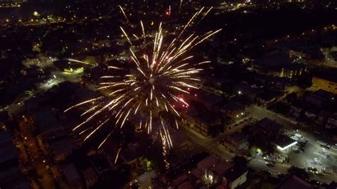july  fireworks drone view youtube