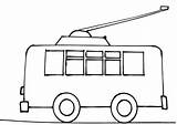 Trolley Coloring Pages Bus sketch template