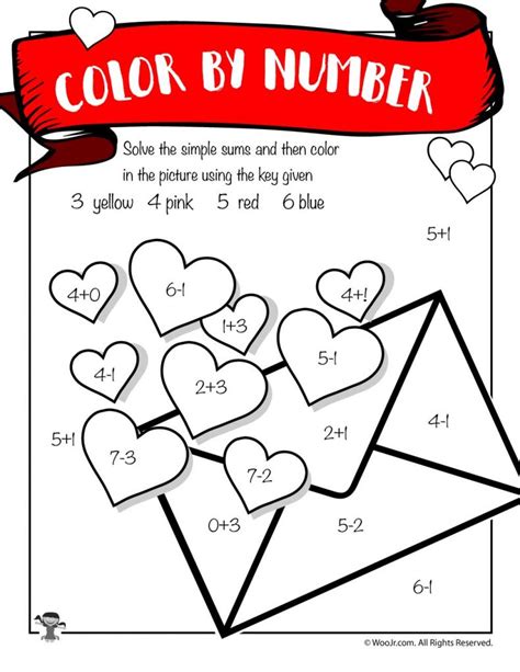 valentines day math worksheets     grade woo jr