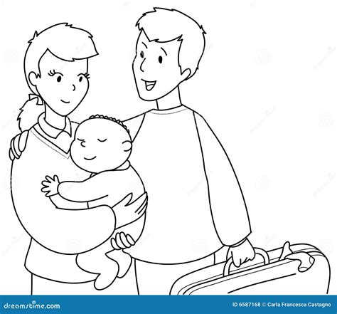 cute coloring family stock vector illustration  love